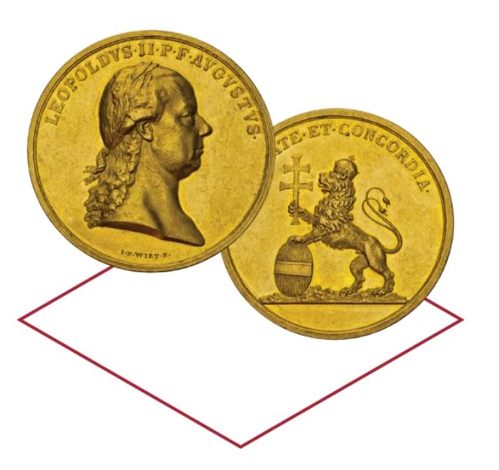 Korunovační medaile Leopold II., 1791