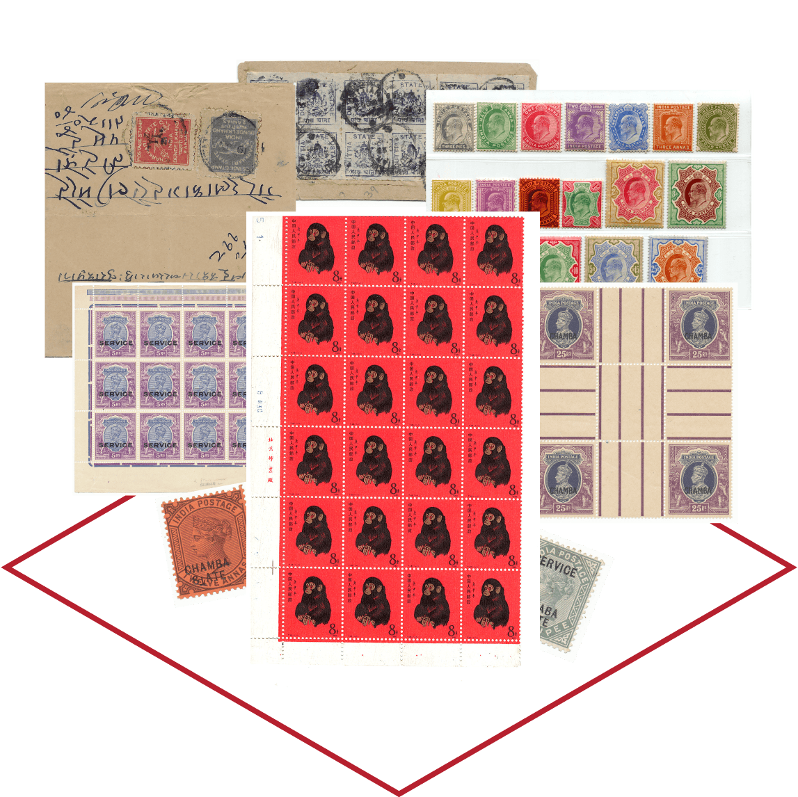 Sbírka známek z Indie a Číny (25.11. 18:00)