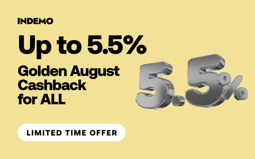Indemo August 2026 cashback