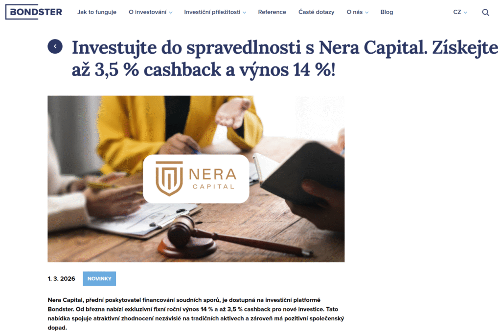 Bondster Nera Capital cashback
