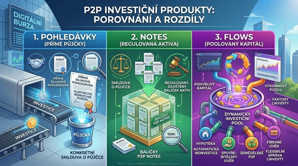 Claims, Notes, Flows rozdíly